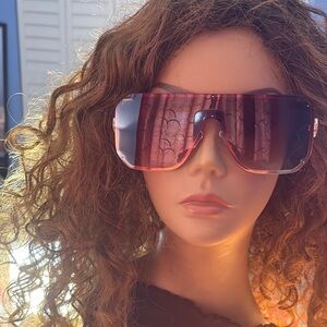 Stylish Pink Oversized Sunglasses